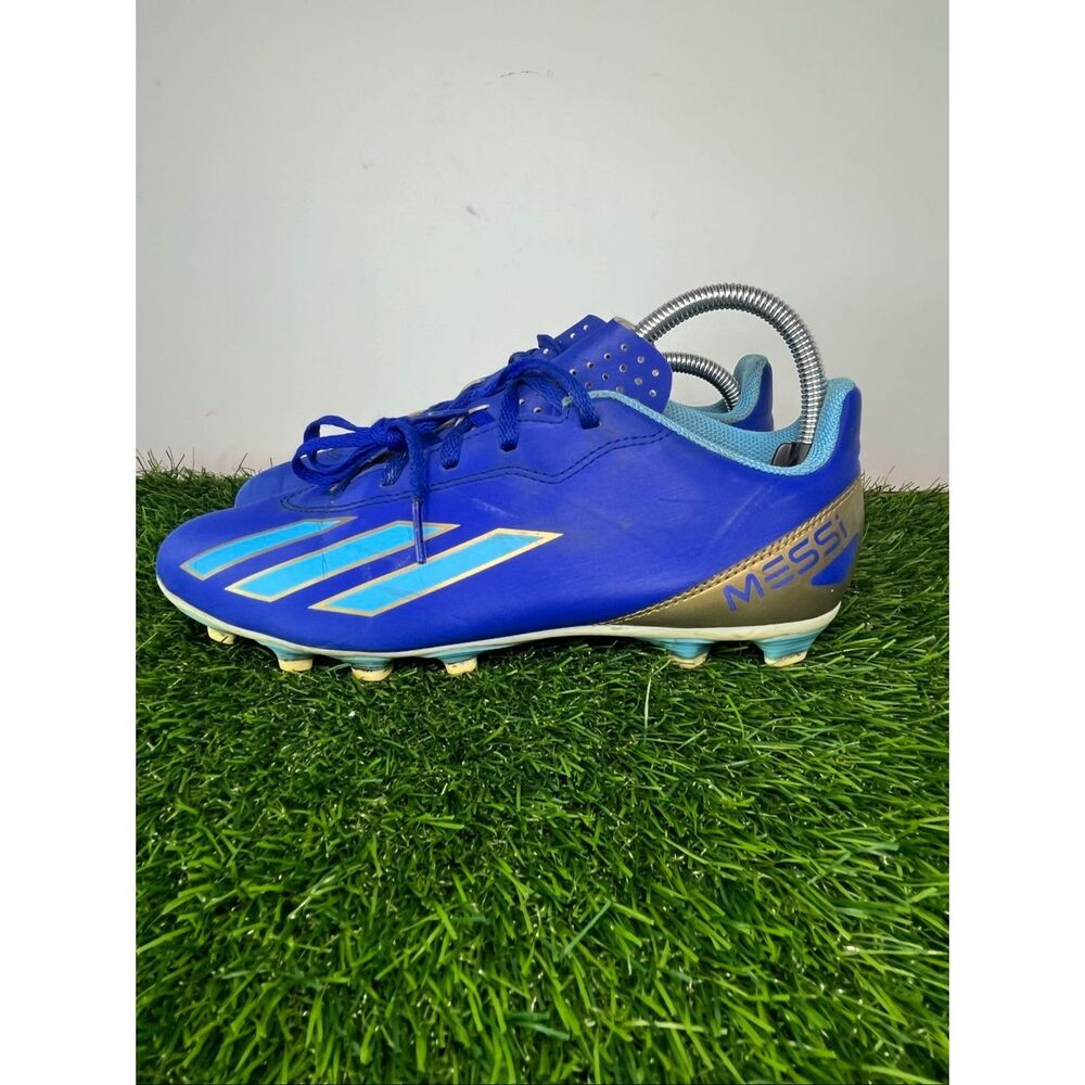 Adidas X Crazyfast.4 FxG Messi Soccer Cleats Blue Gold Men's Size 6 Women's 8